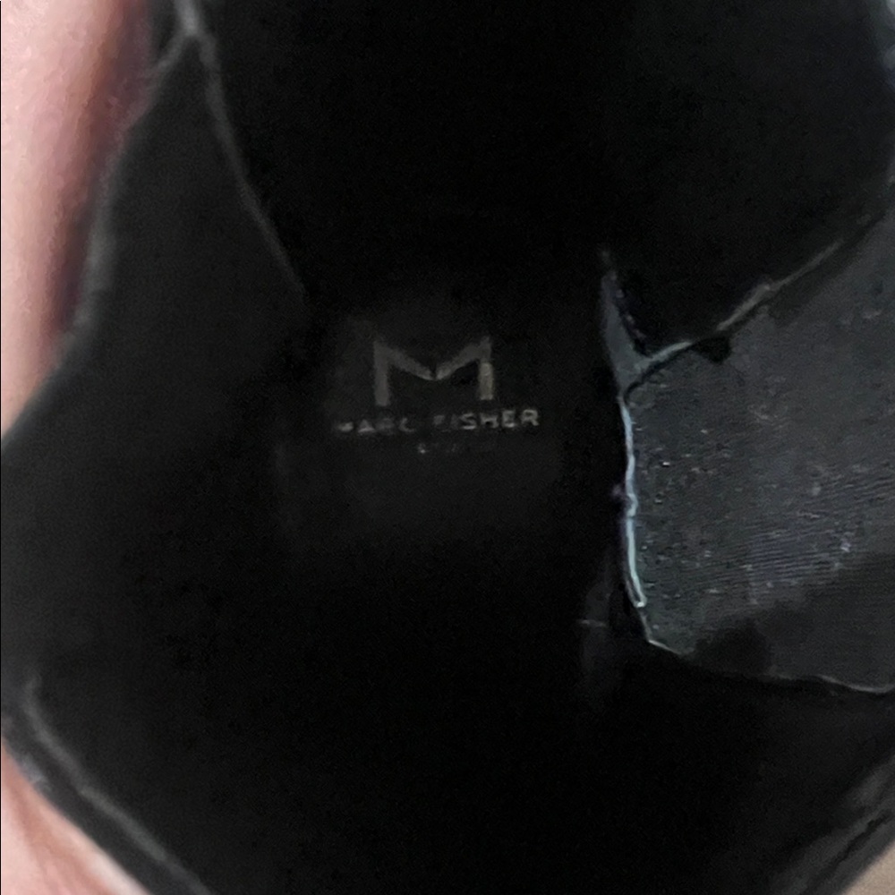 Marc Fisher Black Leather Ankle Boots - Picture 5 of 6